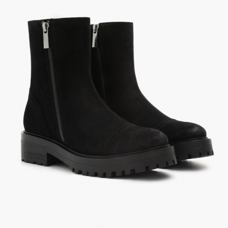 Thursday Boots Raider Zip-Up Stiefeletten Damen Schwarz | Österreich-93158XWGK