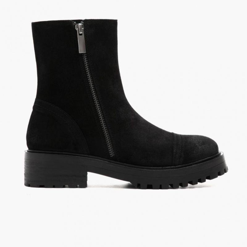 Thursday Boots Raider Zip-Up Stiefeletten Damen Schwarz | Österreich-93158XWGK