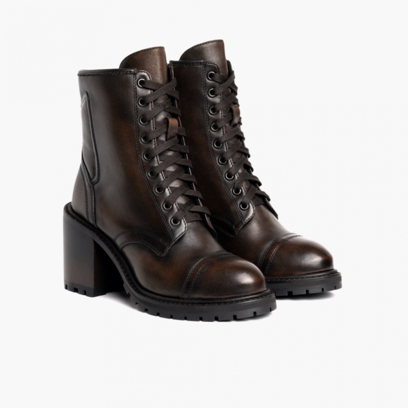 Thursday Boots Rebel Zip-Up Stiefeletten Damen Dunkelbraun | Österreich-24760HREO