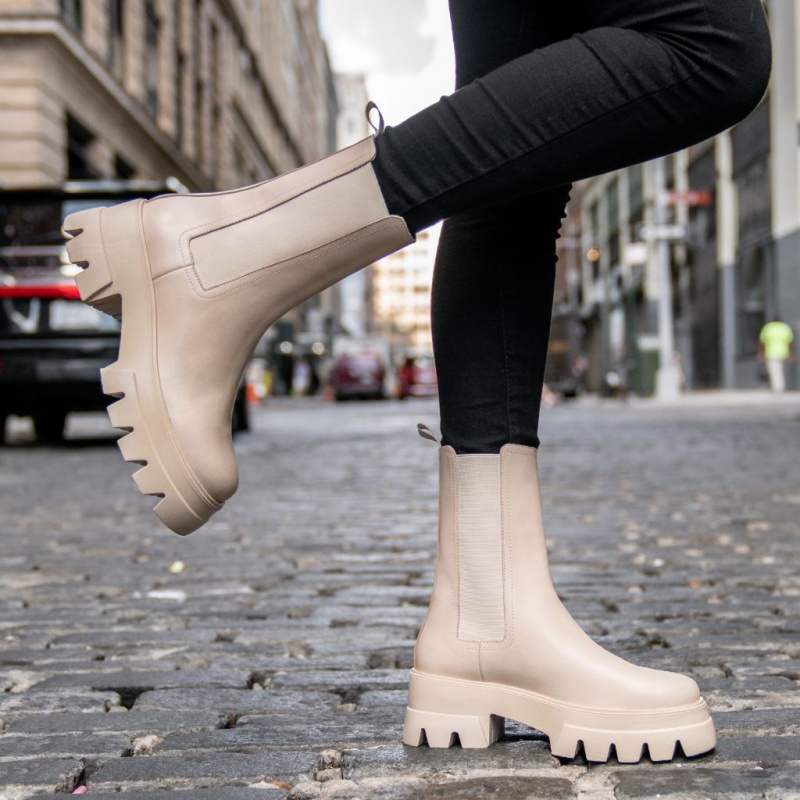 Thursday Boots Reign Chunky Outsole Chelsea Stiefel Damen Weiß | Österreich-89602SDKV