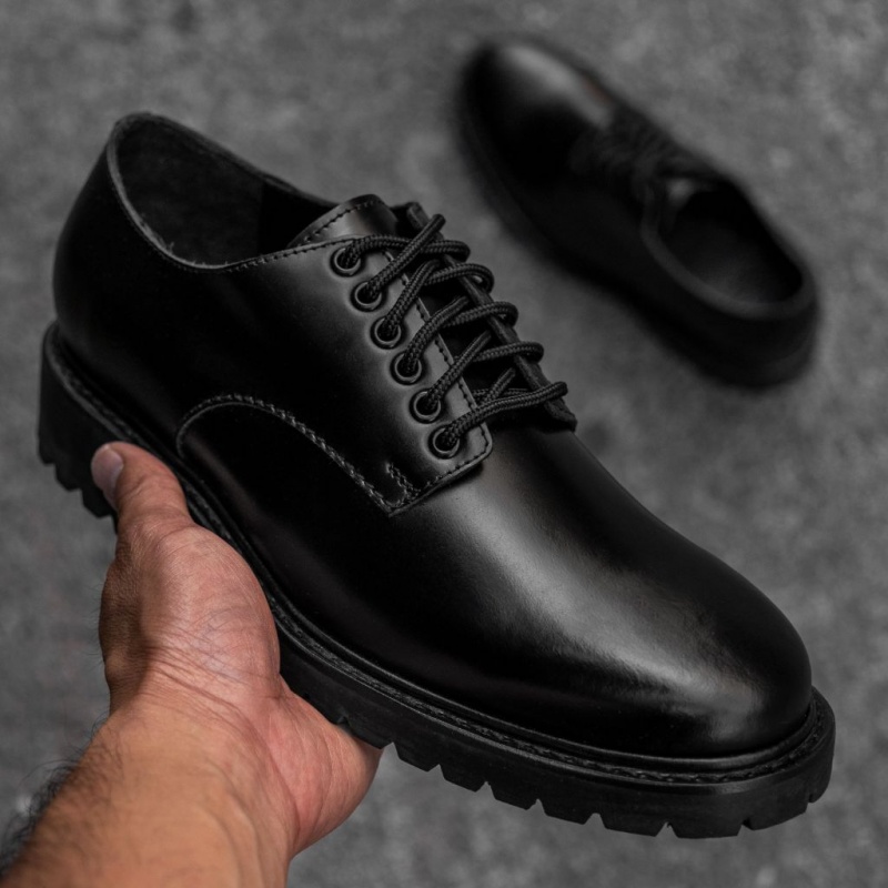 Thursday Boots Renegade Lederschuhe Herren Schwarz | Österreich-96421MIEB