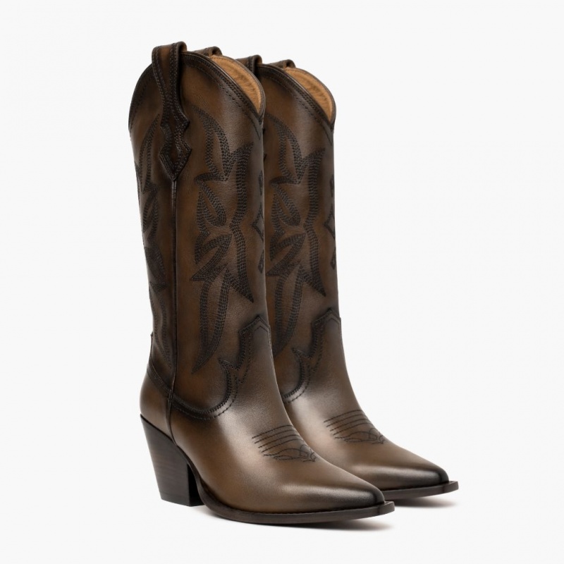 Thursday Boots Rodeo Cowboystiefel Damen Dunkelbraun | Österreich-94130IPEZ