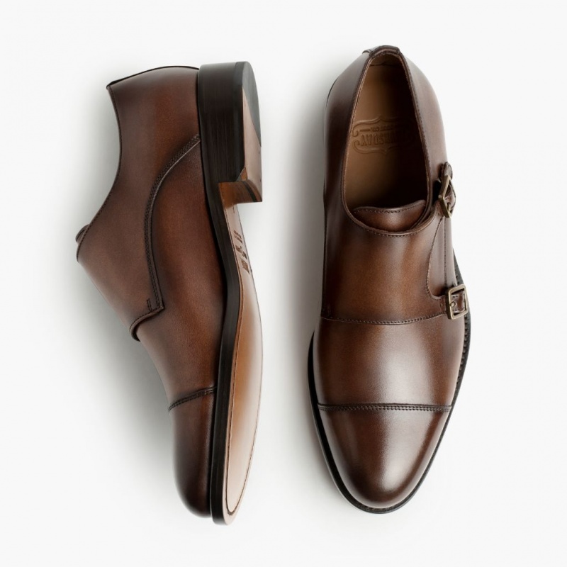 Thursday Boots Saint Double Monk Lederschuhe Herren Dunkelbraun | Österreich-28091PTJN
