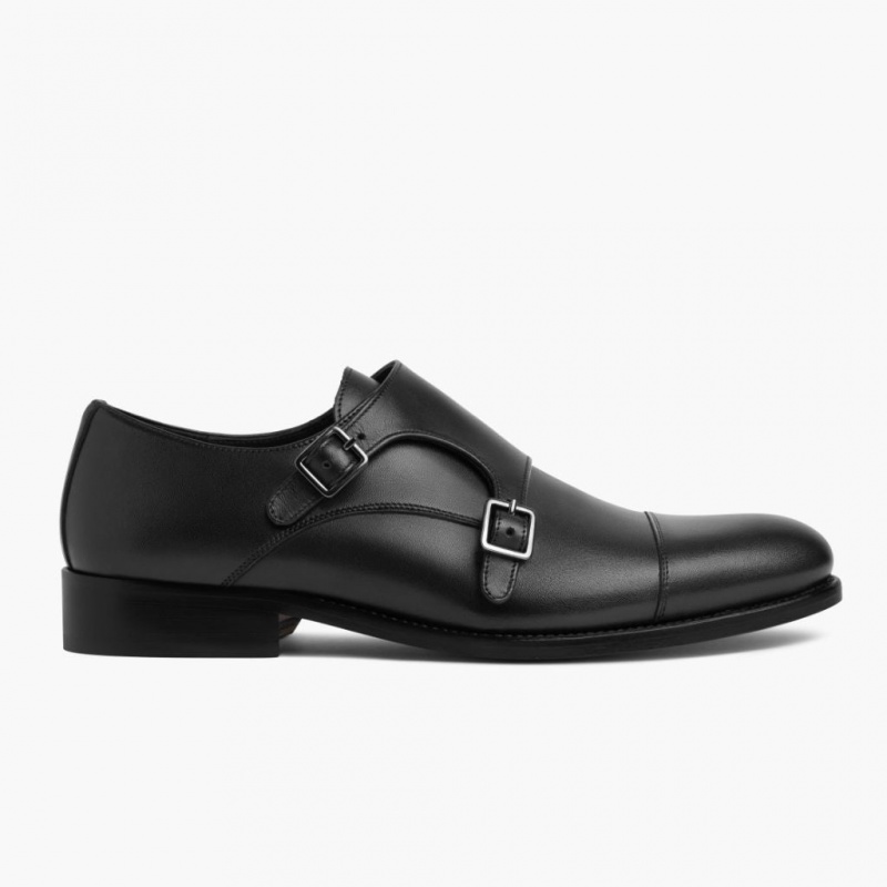 Thursday Boots Saint Double Monk Riemen Lederschuhe Herren Schwarz | Österreich-82074SAUY