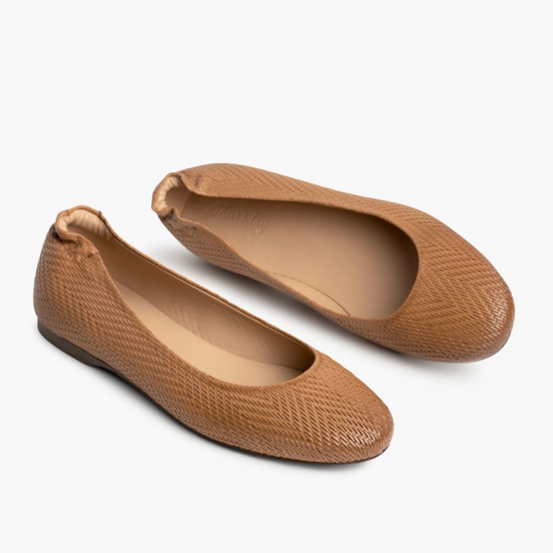 Thursday Boots Scrunch Ballerinas Damen Braun | Österreich-57428GIAY