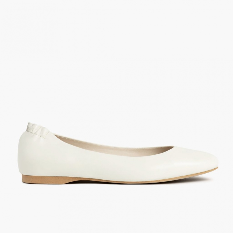 Thursday Boots Scrunch Ballerinas Damen Weiß | Österreich-07546SJXQ
