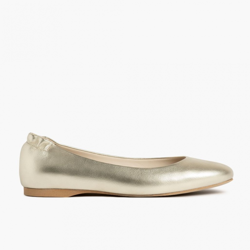 Thursday Boots Scrunch Ballerinas Damen Hellgold | Österreich-13579QSBG
