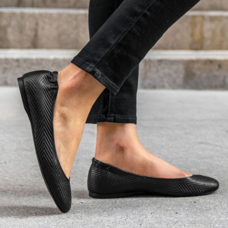 Thursday Boots Scrunch Ballerinas Damen Schwarz | Österreich-63521TYBR