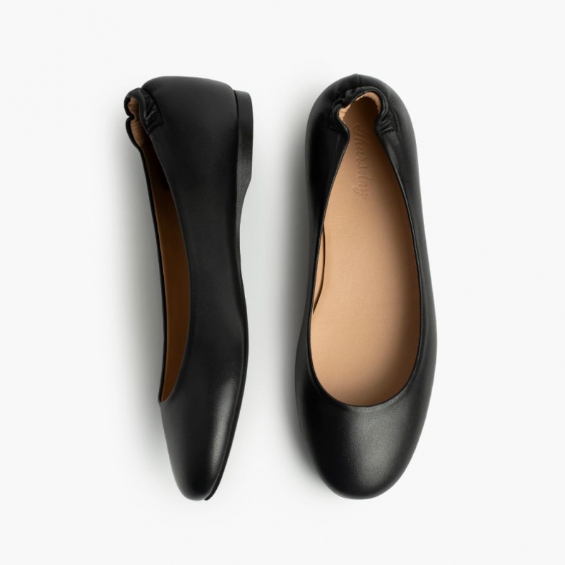 Thursday Boots Scrunch Ballerinas Damen Schwarz | Österreich-97862XAZY