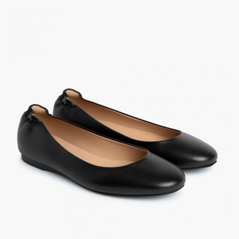 Thursday Boots Scrunch Ballerinas Damen Schwarz | Österreich-97862XAZY