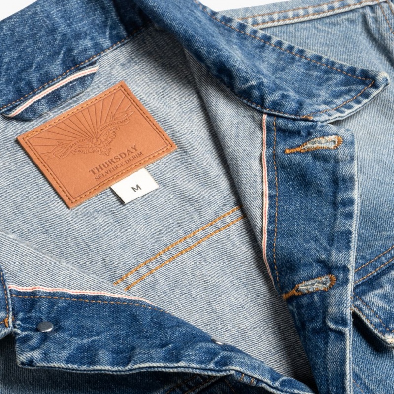 Thursday Boots Selvedge Denim Trucker Jacken Herren Blau | Österreich-75089UKAL