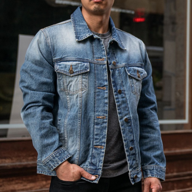 Thursday Boots Selvedge Denim Trucker Jacken Herren Blau | Österreich-75089UKAL