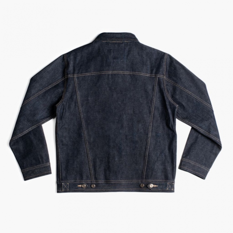Thursday Boots Selvedge Raw Denim Trucker Jacken Herren Dunkelblau | Österreich-59716ONFJ