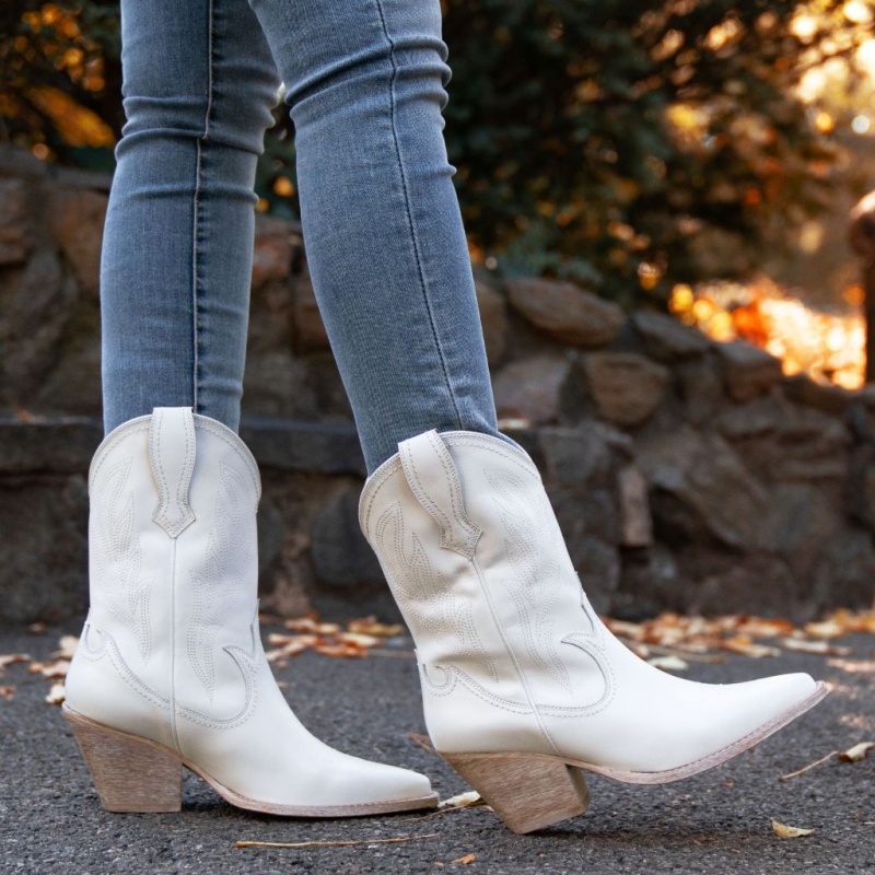 Thursday Boots Sierra Cowboystiefel Damen Weiß | Österreich-25398XMSB