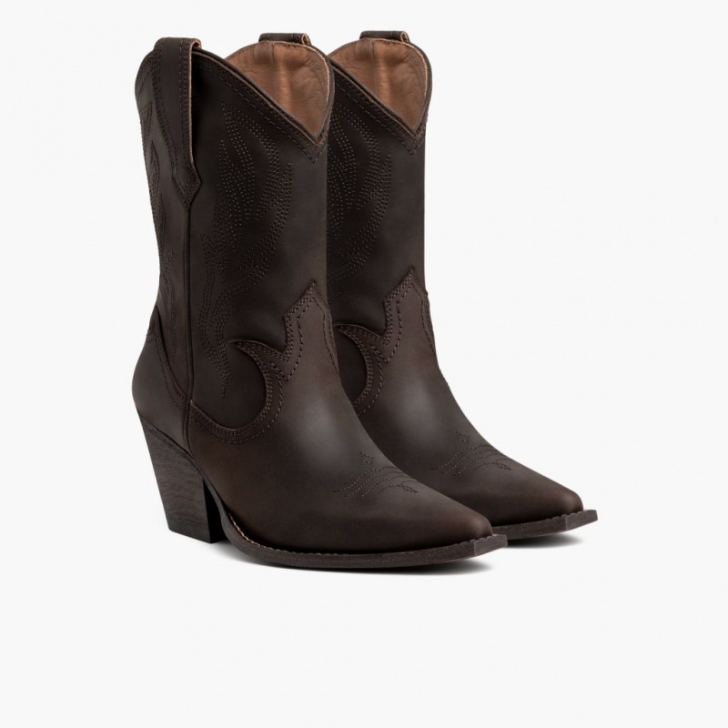 Thursday Boots Sierra Cowboystiefel Damen Dunkelbraun | Österreich-26458PGXK