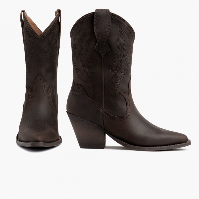Thursday Boots Sierra Cowboystiefel Damen Dunkelbraun | Österreich-26458PGXK