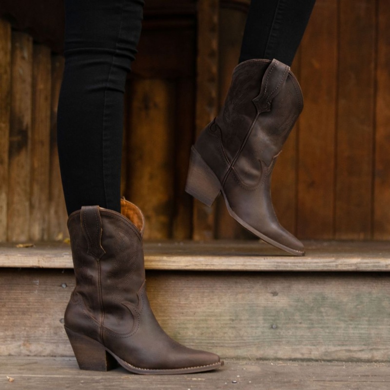 Thursday Boots Sierra Cowboystiefel Damen Dunkelbraun | Österreich-26458PGXK