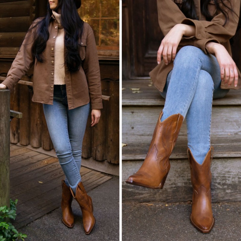 Thursday Boots Sierra Cowboystiefel Damen Braun | Österreich-52103NYTS