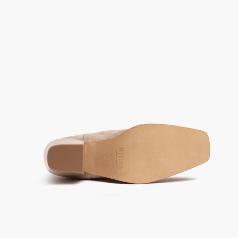 Thursday Boots Soho High Heel Chelsea Stiefel Damen Taupe | Österreich-84709BFHU