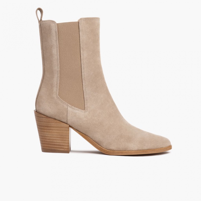 Thursday Boots Soho High Heel Chelsea Stiefel Damen Taupe | Österreich-84709BFHU