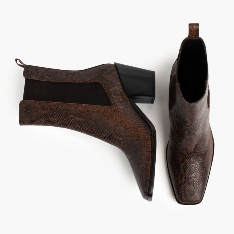 Thursday Boots Soho High Heel Chelsea Stiefel Damen Schokolade | Österreich-85029ZBHA
