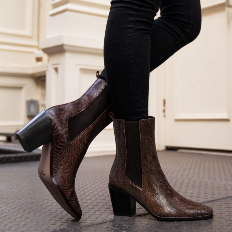 Thursday Boots Soho High Heel Chelsea Stiefel Damen Schokolade | Österreich-85029ZBHA