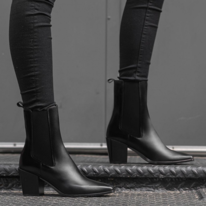 Thursday Boots Soho High Heel Chelsea Stiefel Damen Schwarz | Österreich-29538DUHE