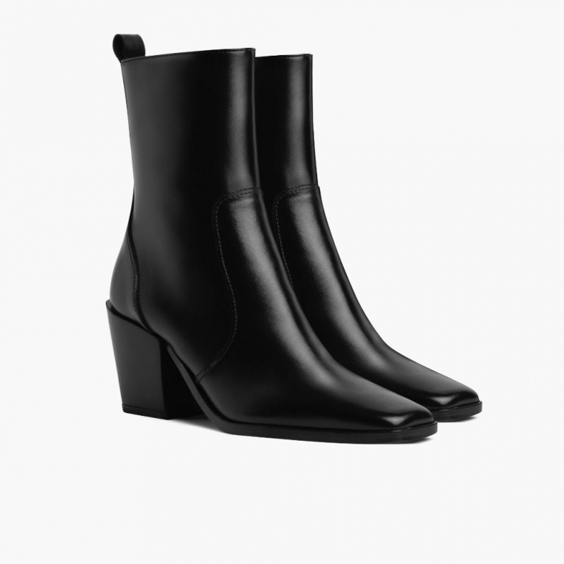 Thursday Boots Soho High Heel Zip-Up Stiefeletten Damen Schwarz | Österreich-09214YPHU