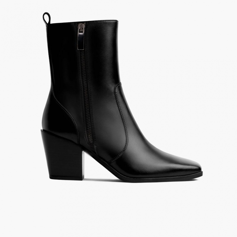 Thursday Boots Soho High Heel Zip-Up Stiefeletten Damen Schwarz | Österreich-09214YPHU