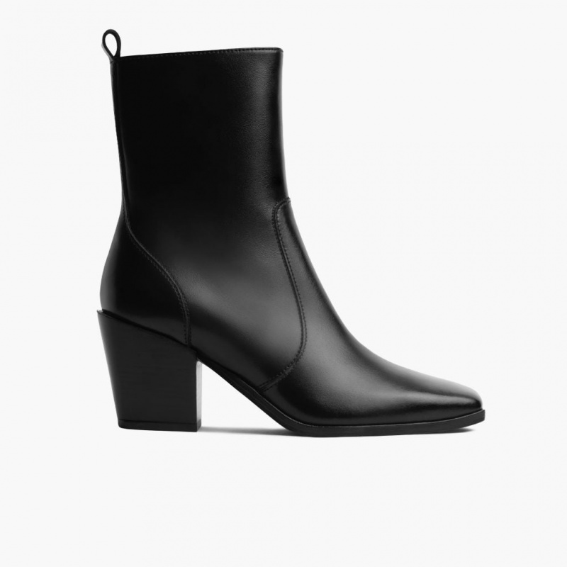 Thursday Boots Soho High Heel Zip-Up Stiefeletten Damen Schwarz | Österreich-09214YPHU