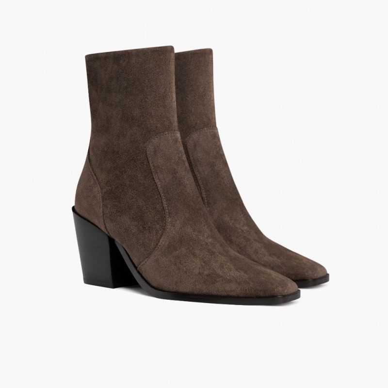 Thursday Boots Soho High Heel Zip-Up Stiefeletten Damen Dunkelbraun | Österreich-61392DGWY