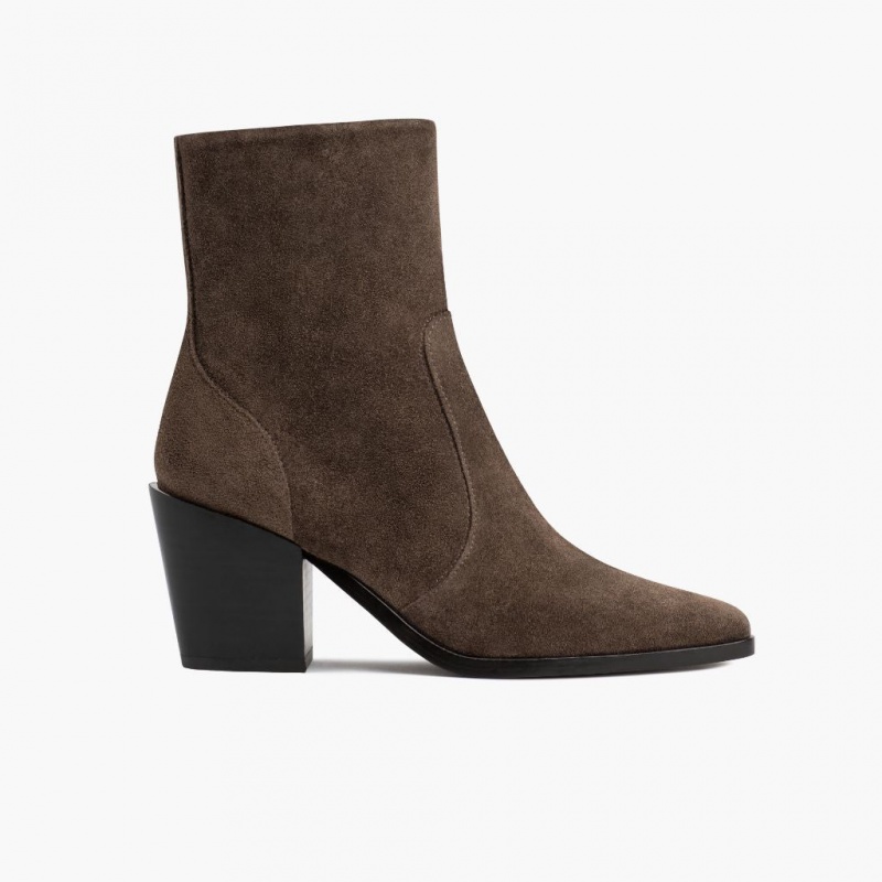 Thursday Boots Soho High Heel Zip-Up Stiefeletten Damen Dunkelbraun | Österreich-61392DGWY