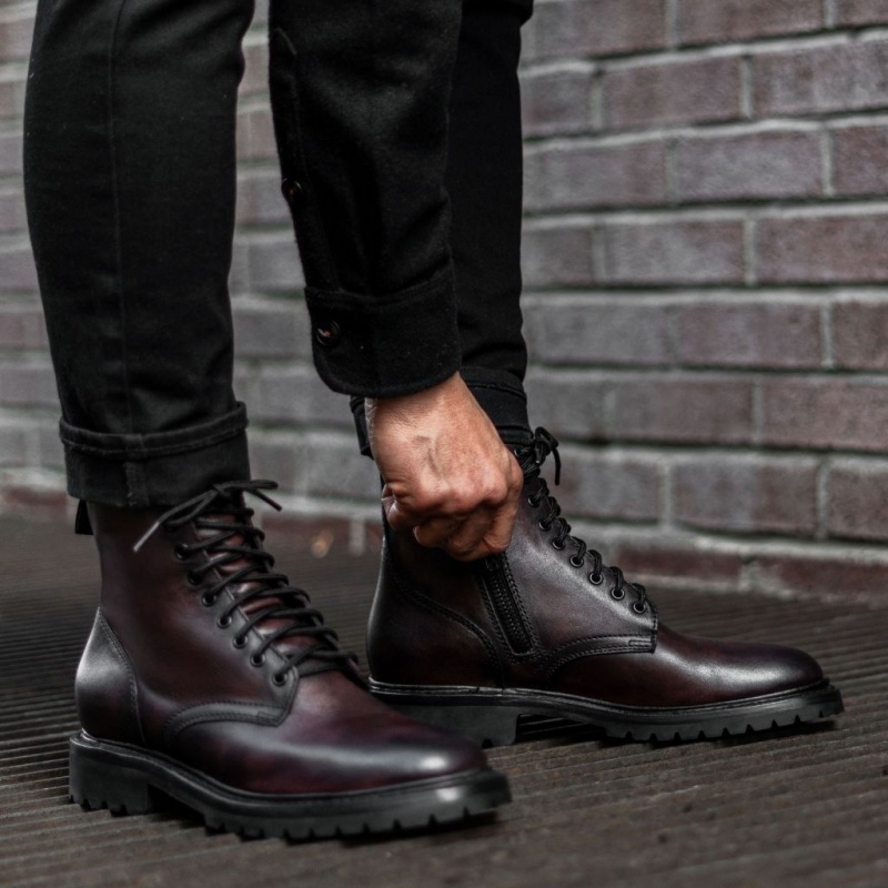 Thursday Boots Stomper Zip Schnürstiefel Herren Schwarz | Österreich-16370OAXR