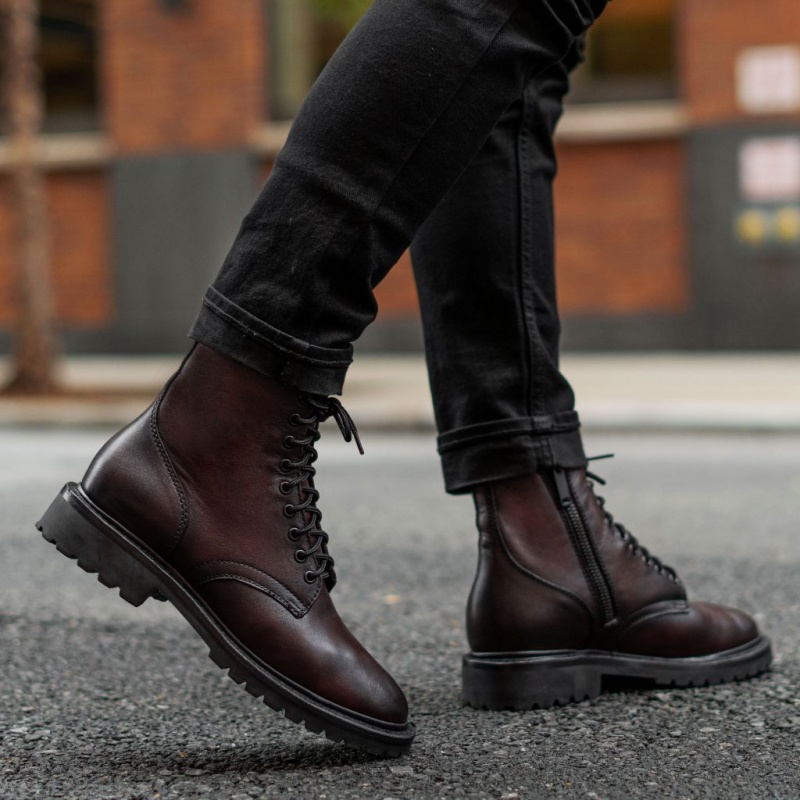 Thursday Boots Stomper Zip Schnürstiefel Herren Schwarz | Österreich-16370OAXR
