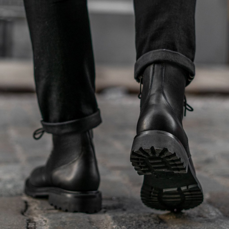 Thursday Boots Stomper Zip Schnürstiefel Herren Schwarz | Österreich-85361ZBDK