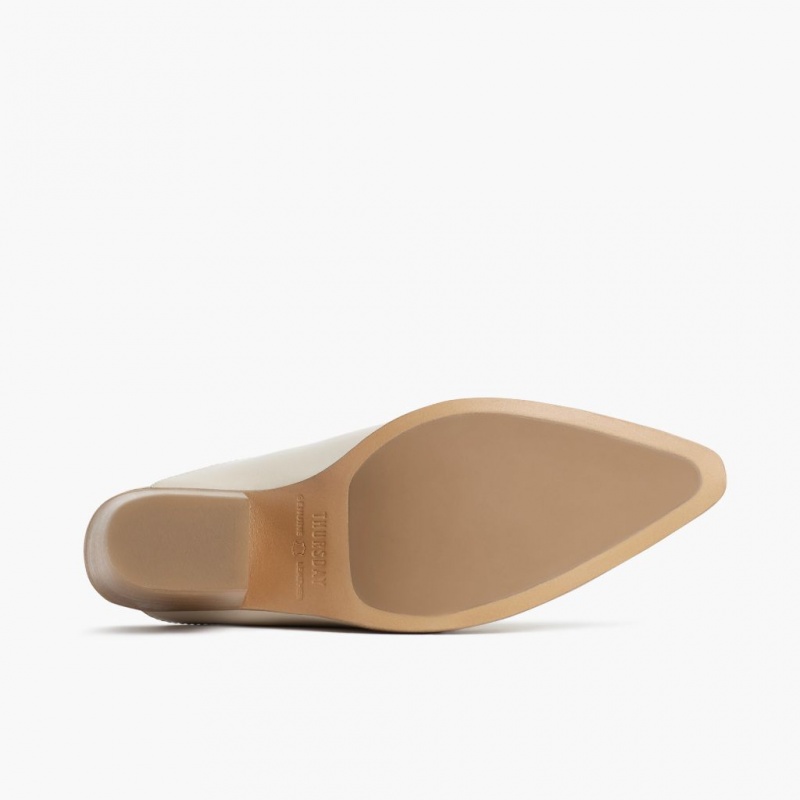 Thursday Boots Summer with 3 Heel Mule Damen Weiß | Österreich-56349AVBW