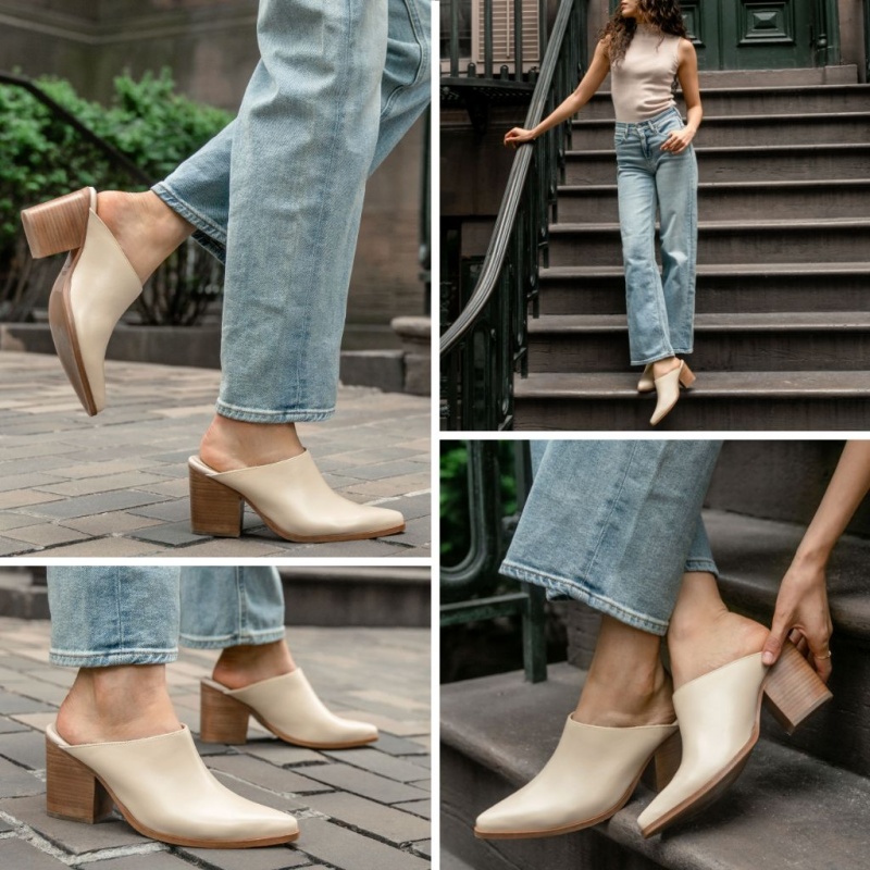 Thursday Boots Summer with 3 Heel Mule Damen Weiß | Österreich-56349AVBW