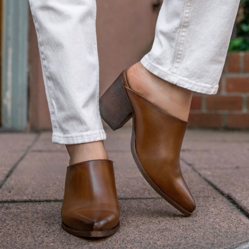 Thursday Boots Summer with 3 Heel Mule Damen Dunkelbraun | Österreich-13402RDFV