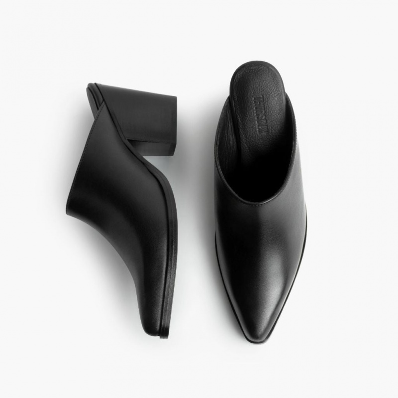Thursday Boots Summer with 3 Heel Mule Damen Schwarz | Österreich-83156JRZW