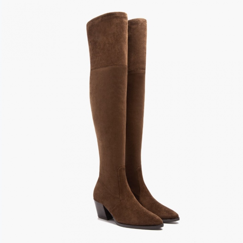 Thursday Boots Tempest Overknee Stiefel Damen Braun | Österreich-69437CLXD