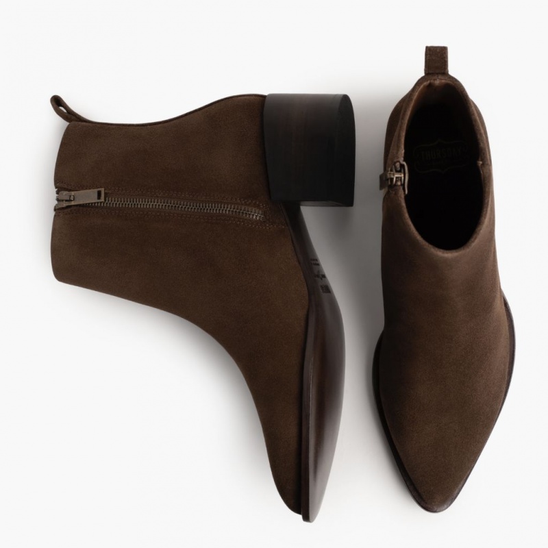 Thursday Boots Tempo 2 Heel Stiefeletten Damen Dunkelbraun | Österreich-51430YTHL