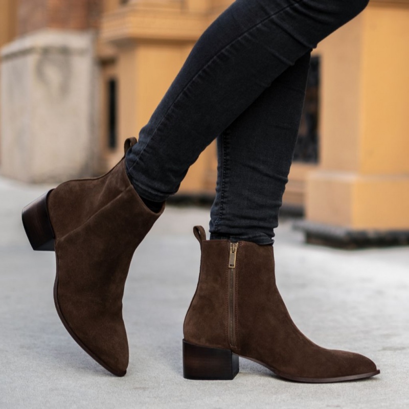 Thursday Boots Tempo 2 Heel Stiefeletten Damen Dunkelbraun | Österreich-51430YTHL