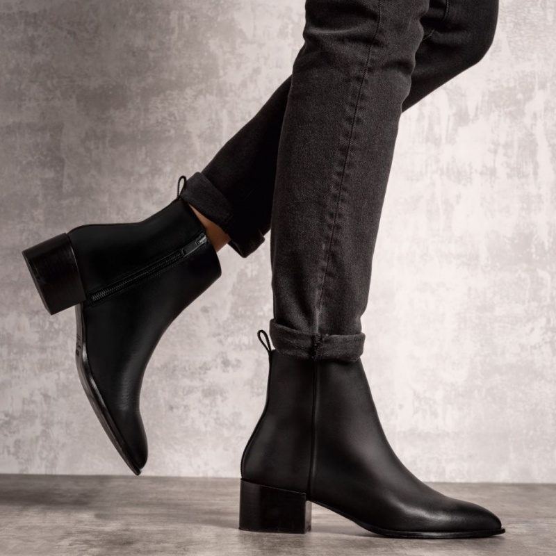 Thursday Boots Tempo 2 Heel Stiefeletten Damen Schwarz | Österreich-46538QNIY
