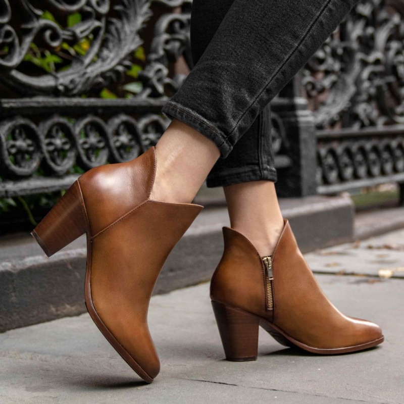 Thursday Boots Uptown 3 Heel Stiefeletten Damen Braun | Österreich-56893JRKE