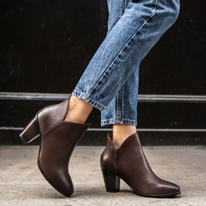 Thursday Boots Uptown 3 Heel Stiefeletten Damen Dunkelbraun | Österreich-73289REWJ