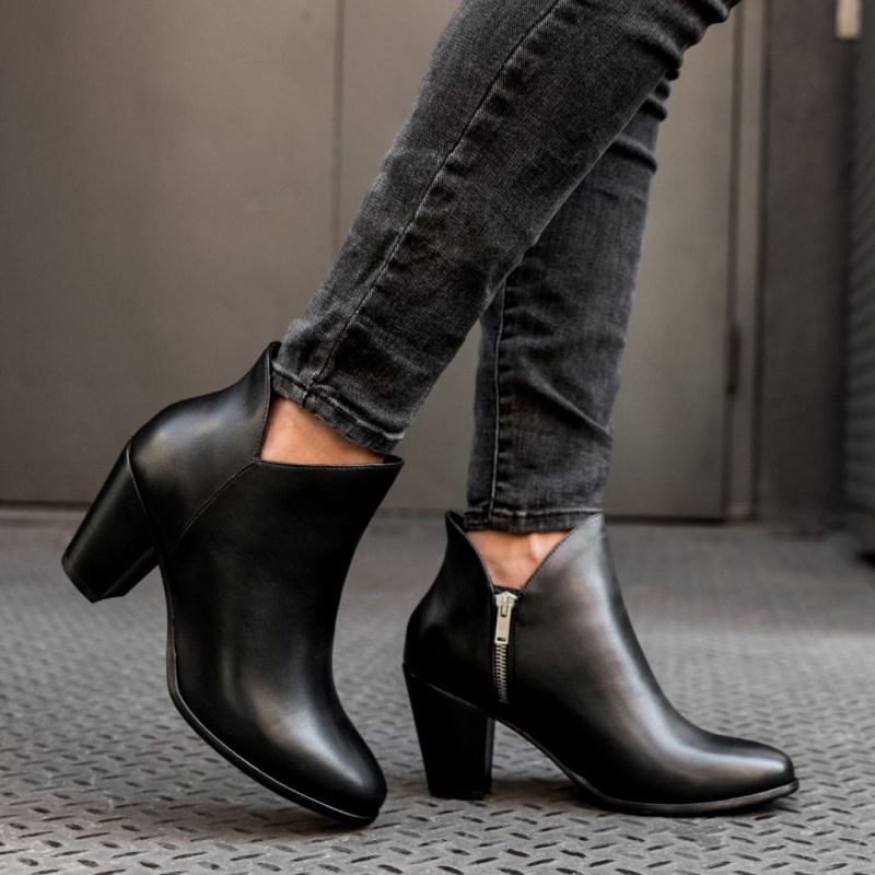 Thursday Boots Uptown 3 Heel Stiefeletten Damen Schwarz | Österreich-96850YRSH