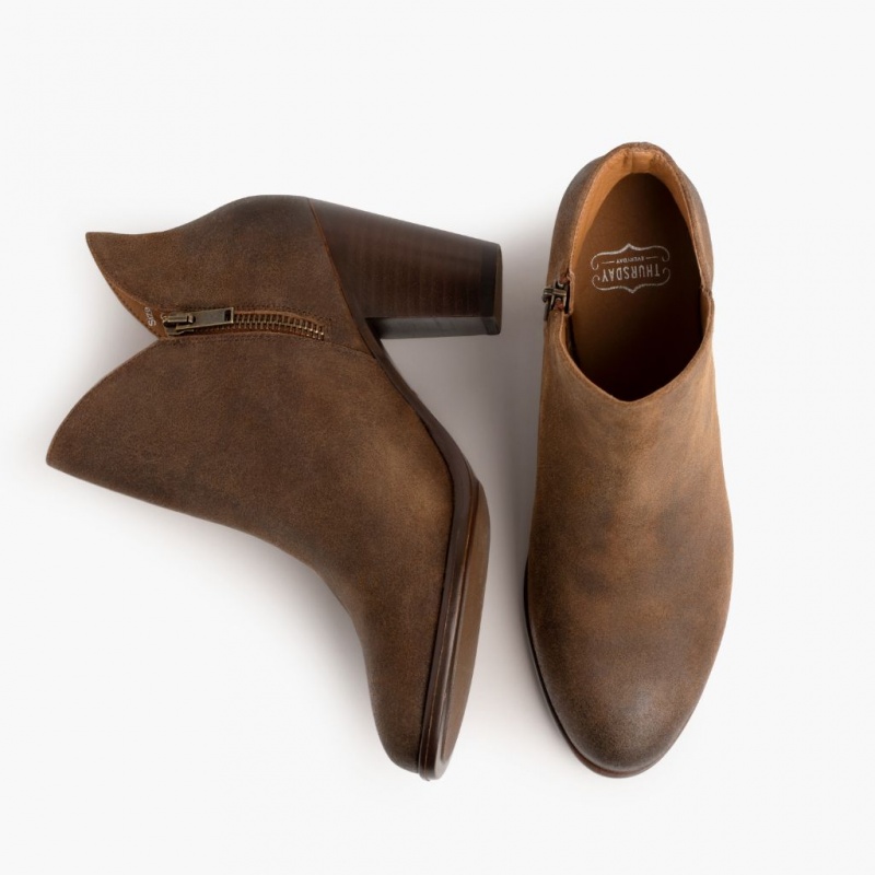 Thursday Boots Uptown 3 Heel Stiefeletten Damen Dunkelbraun | Österreich-82539SGBN
