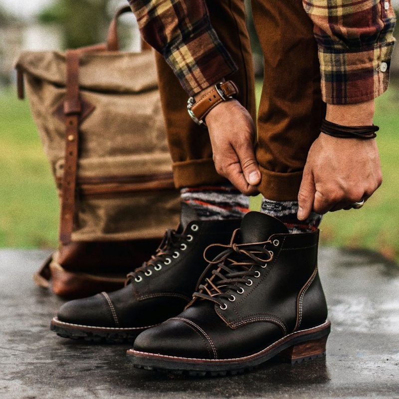 Thursday Boots Vanguard Schnürstiefel Herren Dunkelbraun | Österreich-75492GBVN