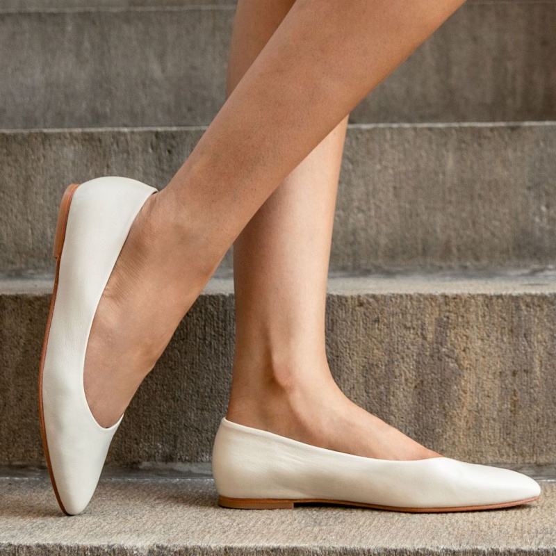 Thursday Boots Viva Ballerinas Damen Weiß | Österreich-24905POED
