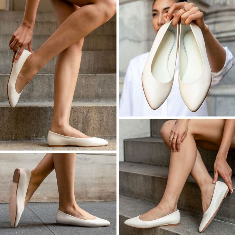 Thursday Boots Viva Ballerinas Damen Weiß | Österreich-24905POED
